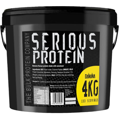 (SERIOUS PROTEIN – Protein Powder – 4kg – Low Carb – Supports Lean Muscle Growth – Recovery Supplement - The Bulk Protein) SERIOUS PROTEIN  Protein Powder 4kg Low Carb Supports Lean Muscle Growth