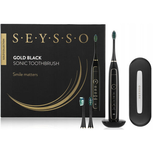 SEYSSO Gold Collection Gold Black Sonic Toothbrush