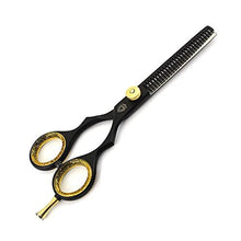 SHARPY - Hairdresser Scissors Set, Professional Black Hair Scissors and Hairdressing Thinning Scissors for Salon - Barbers or Home Use - Light an