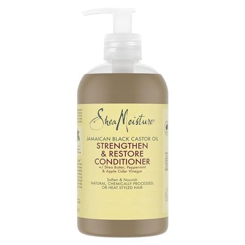 SheaMoisture Jamaican Black Castor Oil Strengthen & Restore Conditioner no silicones or sulphates for chemically processed, heat styled or natural