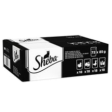 Sheba Fine Flakes Poultry Collection in Jelly 72 Pouches, Adult Wet Cat Food, Megapack (72 x 85 g)