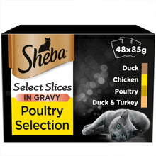 Sheba Select Slices Cat Pouches Poultry Collection In Gravy 12x85g (Pack of 4)