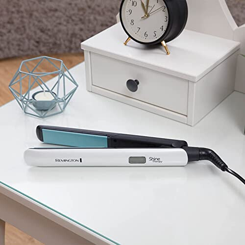 Shine Therapy Hair Straightener with Advanced Ceramic coating infused with Moroccan Argan Oil for sleek & smooth glide, Floating plates, Digital