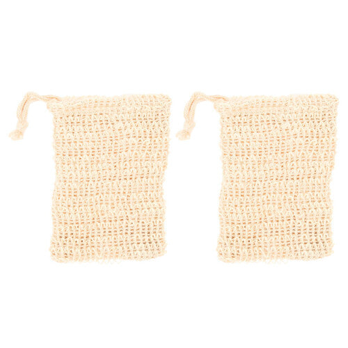 Shower Bath Sisal Soap Bag Natural Sisal Soap Bag Exfoliating Soap Saver Pouch Holder 100Pcs