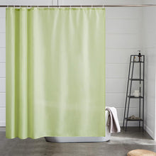 Shower Curtain Anti-Mildew 120x200cm Bathroom Curtain Waterproof Yellow Polyester Fabric with 6 Hooks