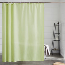 Shower Curtain Anti-Mildew 180x200cm Bathroom Curtain Waterproof Yellow Polyester Fabric with 6 Hooks