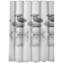 Shower Curtain Anti Mould Shower Curtain 180 x 180 Grey Pebble Waterproof Shower Curtain with 12 Shower Curtain Hooks