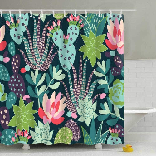 Shower Curtain Bathroom Curtains with Hooks Mildew Proof Washable Beautiful Printed High Quality Mold Resistant Antibacterial Easy to Clean (9)