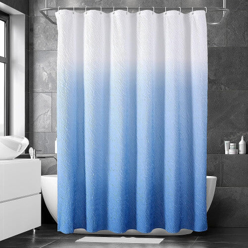 Shower Curtain, Blue Shower Curtain, Shower Curtains for Bathroom, Waterproof Shower Curtains with 12 Hooks 72 x 72 Inches