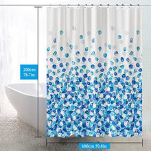 Shower Curtain for Bath Tub and Shower Stall, Shower Curtains Waterproof Resistant, Washable Polyester 180x200 cm Bath Curtains with Rustproof Hooks,