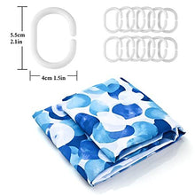 Shower Curtain for Bath Tub and Shower Stall, Shower Curtains Waterproof Resistant, Washable Polyester 180x200 cm Bath Curtains with Rustproof Hooks,