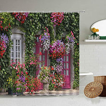 Shower Curtain Garden Decoration Glamorous Flowers and Vine Outdoor Garden View Bathroom Curtain Waterproof Green (Style 16)