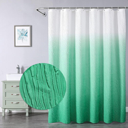 Shower Curtain, Green Shower Curtain, Shower Curtains for Bathroom, Waterproof Shower Curtains with 12 Hooks 72 x 72 Inches