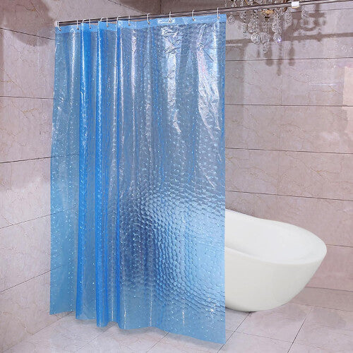 Shower Curtain Liner, 4G EVA Blue Water Cube Shower Liner, Non-Toxic Odor Free Plastic Waterproof Shower Curtains, 72x72 inch