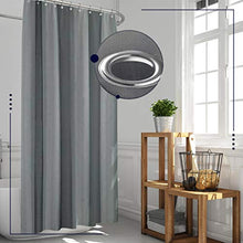 Shower Curtain Liner - Magnetic Weighted Fabric, Water Mold Mildew Resistant, Long Shower Curtain for Bathroom with Anti Rust Copper Grommets, 180 x