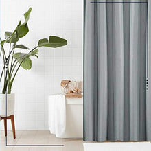 Shower Curtain Liner - Magnetic Weighted Fabric, Water Mold Mildew Resistant, Long Shower Curtain for Bathroom with Anti Rust Copper Grommets, 180 x