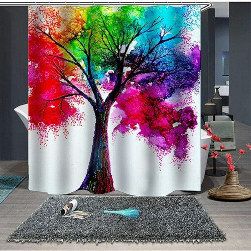 Shower Curtain, Shower Curtains 180x180,Tropical Jungle Shower Curtain Mildew Proof Fabric Bathroom Curtain