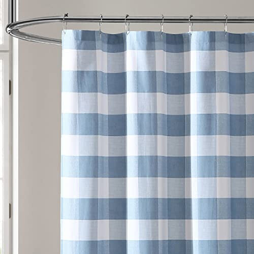 - Shower Curtain, Stylish Cotton Bathroom Decor, Elegant Floral Home Decor (Cynthia Blue, 72" x 72")