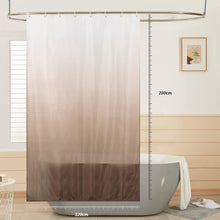 Shower Curtain Waterproof Polyester Textile Bathroom Curtain 120x200cm Mildew Resistant Gradient Brown