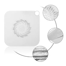 Silicone Shower Drain Hair Catcher - Hair Drain Catcher, Shower Hair Stopper Hair Catcher with Suction Cup(White)