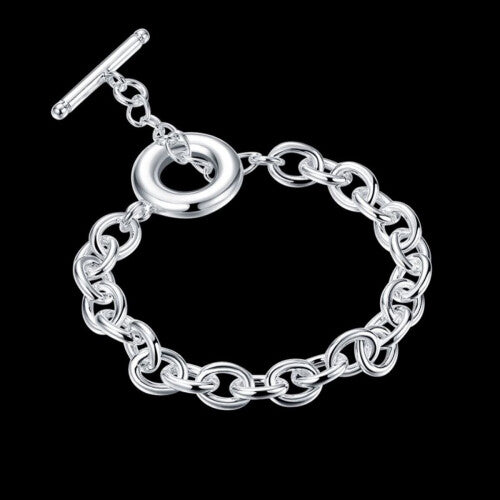 Silver Fashion Chain Charm Design Bracelet Bangle Jewellery Gift