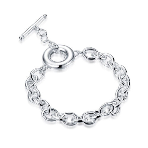 Silver Fashion Chain Charm Design Bracelet Bangle Jewellery Gift