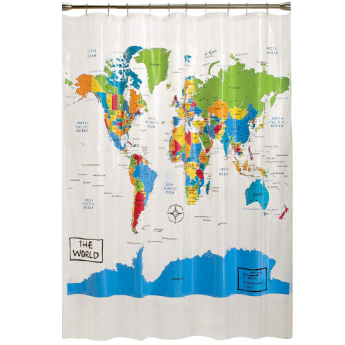 SKL Home The World Shower Curtain  Multi 70x72