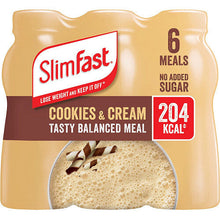 Slimfast Cookies & Cream Flavour Shakes 6x 325ml Meal Replace Best Before May 23