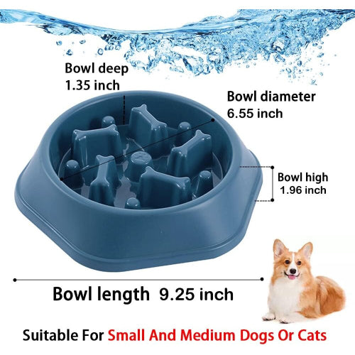 Slow Feeder Dog Bowl Anti Gulping Healthy Eating Interactive Bloat Stop Fun Alternative Non Slip Dog Slow Food Feeding Pet Bowl Slow Eating Healthy