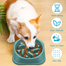 Slow Feeder Small Dog Bowls Anti-Slip Puzzle Bowl Feeder Interactive Bloat Stop Dog Bowl Anti-Choking Dog Bowl for Small and Medium Dogs(2 pcs).