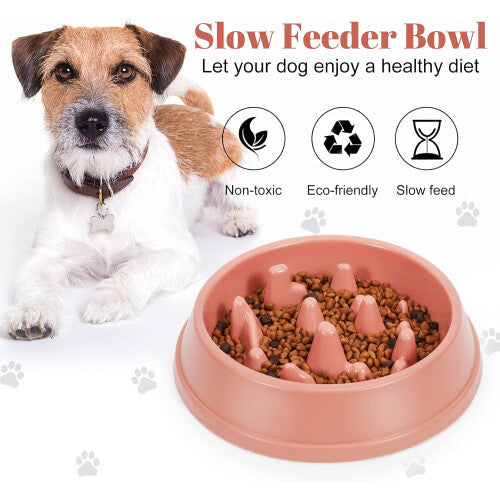 Slow Feeding Dog Plate For Small And Medium-Sized Dogs And Catspink