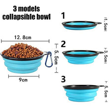 SLSON Collapsible Dog Bowls 2 Pack Dog Travel Bowl with Lid and Carabiners Pet Feeding Water Bowl Porable Dog Feeder for Waling, Travellling and Daily