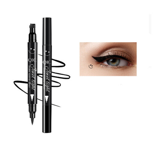 (Smiling Face) Qic Ultrathin Doublesided Waterproof And Oil Proof Eyeliner Pen Holiday Gifts