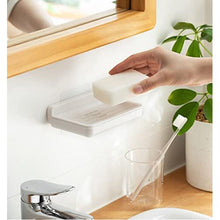 Soap Dish Self Draining for Shower Hand Soap Holder No Drilling Self Adhesive Wall Mounted ABS Material Soap Tray Holder for Bathroom Kitchen