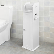 SoBuy® FRG135-W, Bathroom Toilet Paper Roll Holder Storage Cabinet