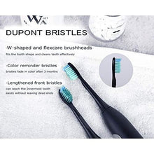 Sonic Toothbrush for Adults, Travel toothbrushes with 5 Dupont Replacement Heads, Electric Rechargeable Toothbrush, IPX7 Waterproof,3 Modes,Wirel