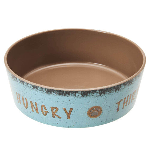 SPOT Unbreak-A-Bowlz Shatter Resistant Melamine Pet Bowls l Stoneware l Large