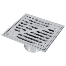 Square Floor Drain Stainless Steel Anti-Odor Bathroom Waste Gate Shower Drainer Large Caliber (Silver)