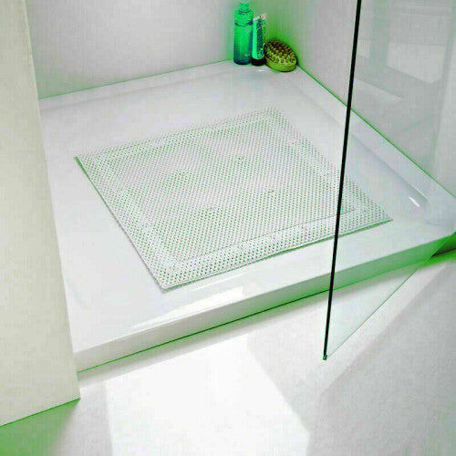 Square PVC Soft Cushioned Anti Non Slip With Suction Cups Bath Shower Mat