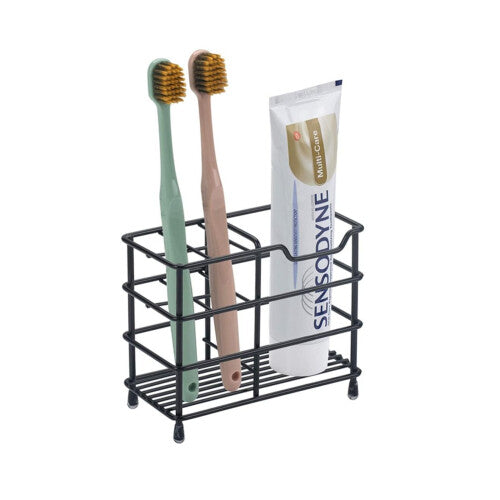 Stainless Steel Toothpaste and Toothbrush Holder Stand Bathroom