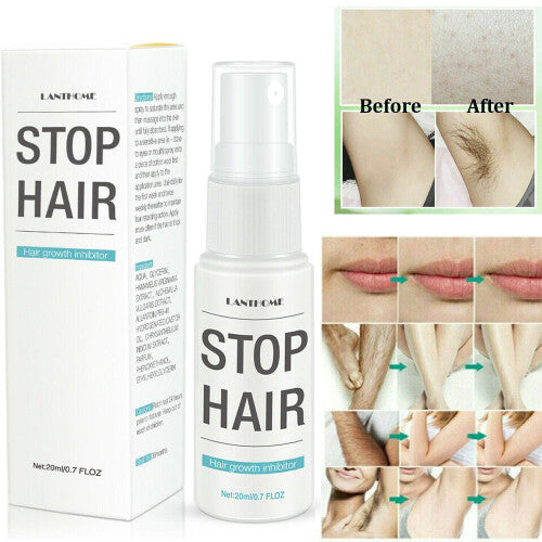 Stop Hair Growth Inhibitor 20 ml Painless Hair Removal Spray Privates Shrink Pores