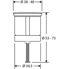 Stopper 1 1/2 Inch 38 mm-Metal - 19575 1