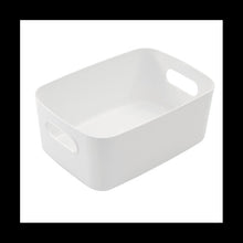 Storage Box, Storage Boxes with Handle, Rectangular Plastic Storage Baskets, Cupboard Organiser for Kitchen, Home