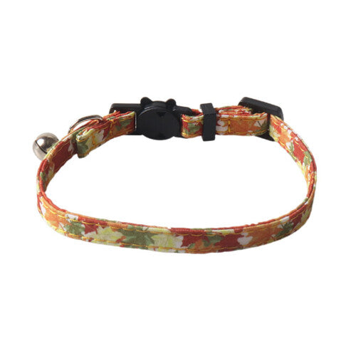 (StyleN) Pet Collar New Thanksgiving Elements Maple Leaf Pumpkin Collar Series Cat