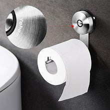 Suction Toilet Roll Holder Wall Mounted Suction Loo Roll Holder Bathroom Paper Towel Hanger Toilet Paper Holder Stainless Steel Paper Roll Dispenser