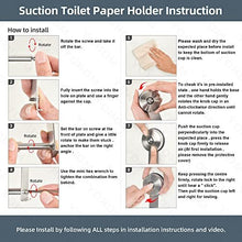 Suction Toilet Roll Holder Wall Mounted Suction Loo Roll Holder Bathroom Paper Towel Hanger Toilet Paper Holder Stainless Steel Paper Roll Dispenser