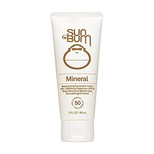 Sun Bum Mineral SPF 50 Sunscreen Lotion | Vegan and Reef Friendly (Octinoxate & Oxybenzone Free) Broad Spectrum Natural Sunscreen with UVA/UVB Protect