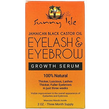 Sunny Isle Jamaican Black Castor Oil Eyelash & Eyebrow Growth Serum, Orange, 2 Ounce