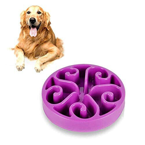 SUOXU Slow Feeder Dog Bowl, Medium Dog Food Bowls Labyrinth Interactive Puzzle Bowls, Slow Food, Bloat Stop, Anti-Swallowing, Extend Eating Time,