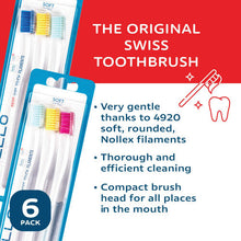 TELLO 4920 Adult Soft Swiss Toothbrush for Gentle Cleaning  6-Pack